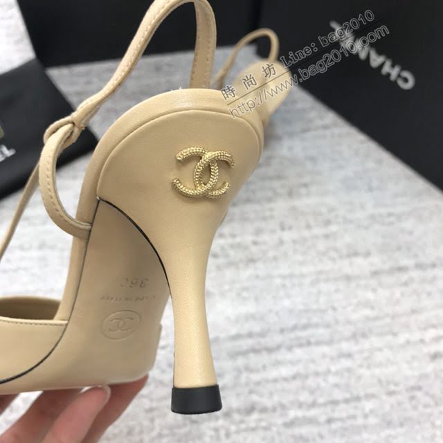 Chanel女鞋 香奈兒2020春夏新款 Chanel秀氣尖頭高跟涼鞋  naq1132